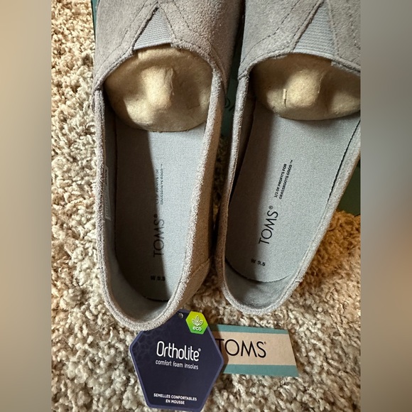 Women’s Toms grey suede leather wrap alpargatas - Picture 4 of 7